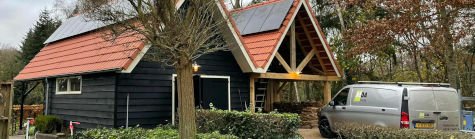 Zonnestroominstallatie op het platteland Hollandscheveld, Nederland